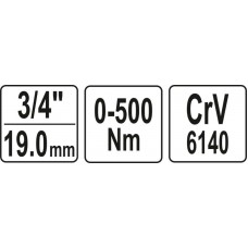 YATO Cheie dinamometrica, prindere 3/4", cupl..